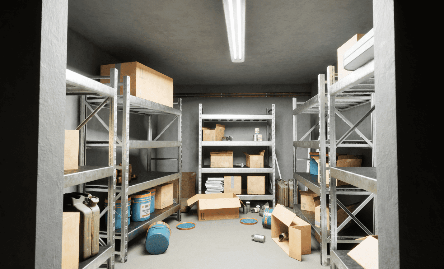 image of a bunker storage room